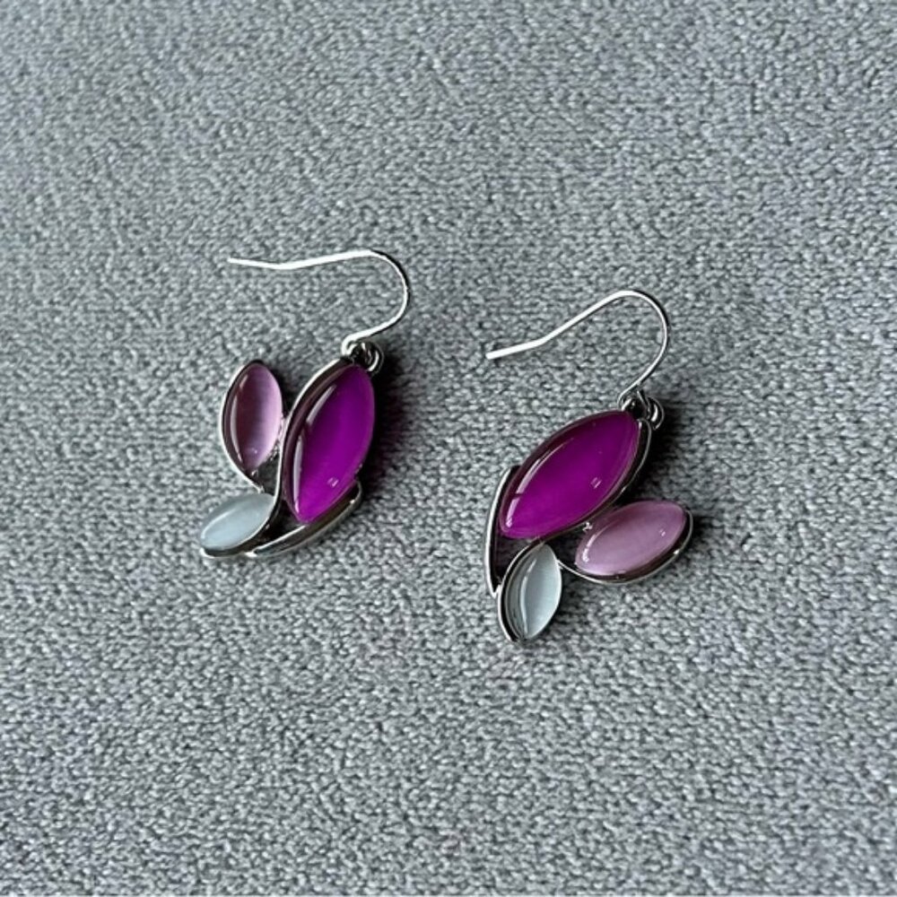 Rickis ~ Purple Dangle Earrings ~ Brand New